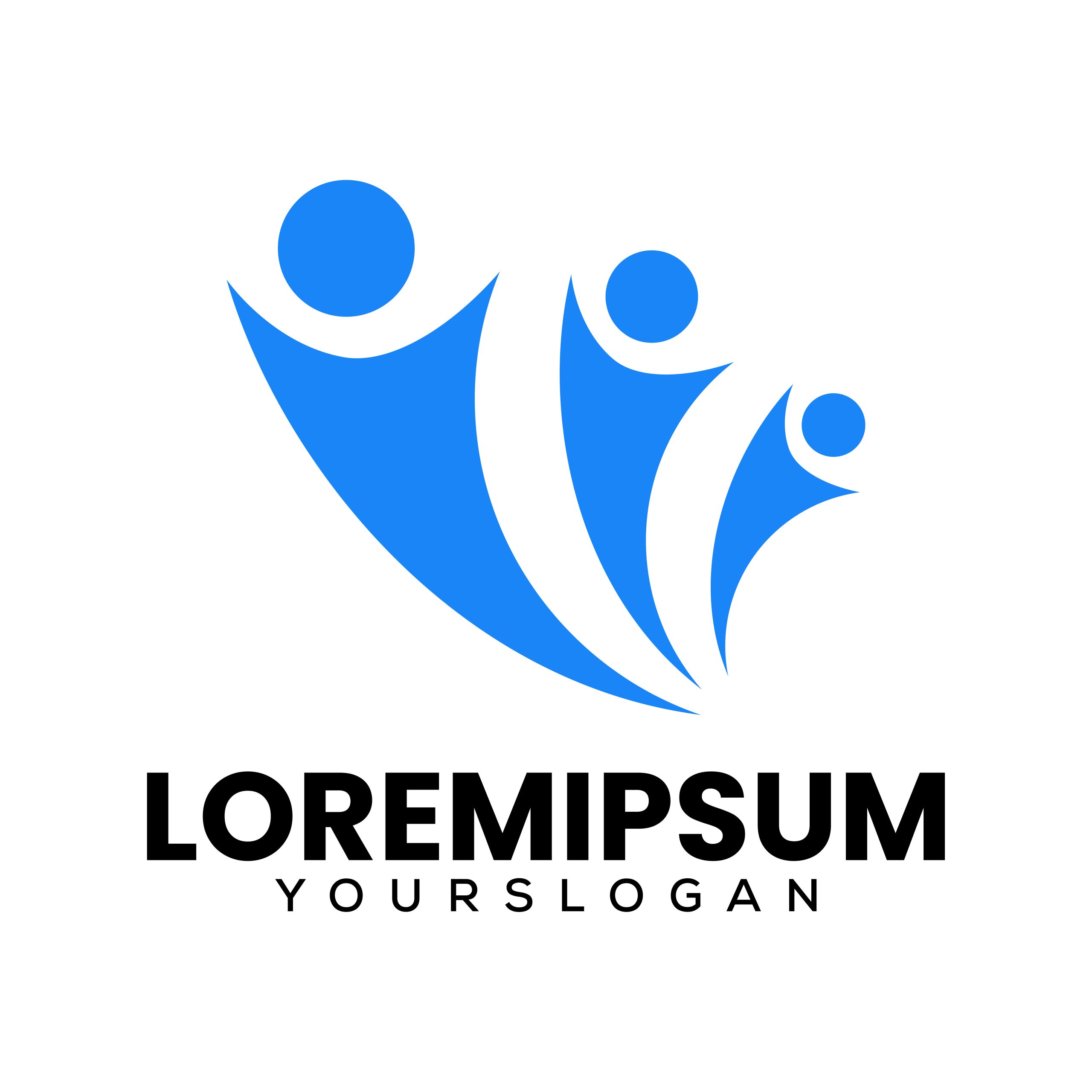 human family logo design template